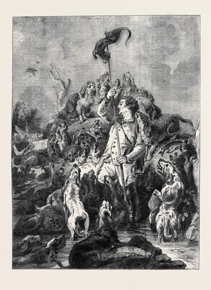 "THE OTTER SPEARED" PAINTED BY E. LANDSEER, R.A.