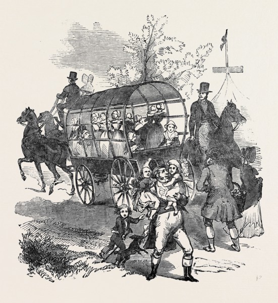 THE ROAD.---WAGGONS, ETC., GOODWOOD RACES 1844