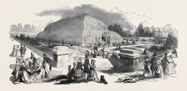 THE GREAT CHATSWORTH CONSERVATORY: THE EXTERIOR, FROM THE ITALIAN TERRACE