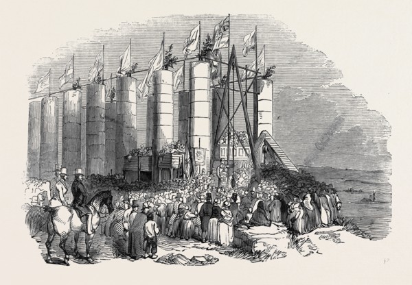 CEREMONY OF LAYING THE "FOUNDATION STONE" OF THE DURHAM MONUMENT, ON PENSHER HILL.
