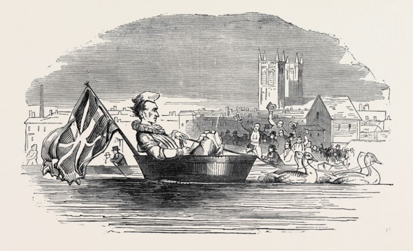 BARRY, THE CLOWN, ON THE THAMES; UK