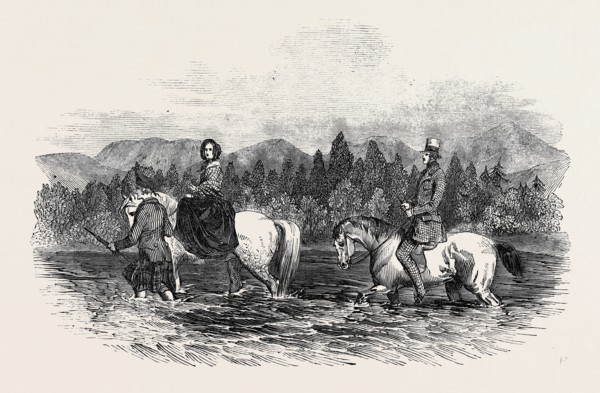THE QUEEN AND PRINCE ALBERT FORDING THE GARRY
