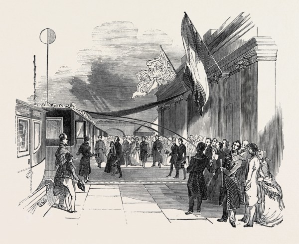 THE ROYAL ARRIVAL AT THE FARNBOROUGH RAILWAY STATION