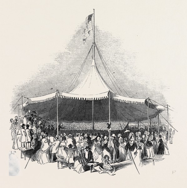 INTERIOR OF THE GREAT MARQUEE