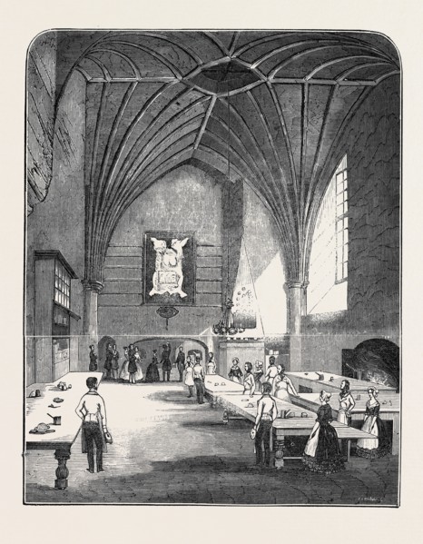 THE KITCHEN AT BURGHLEY, HER MAJESTY'S LATE VISIT TO BURGHLEY
