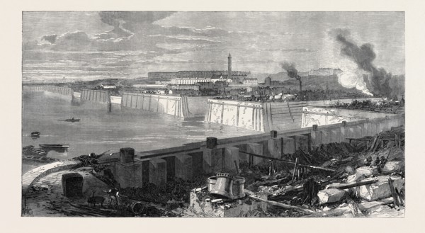 THE NEW DOCKS AND REPAIRING BASIN AT CHATHAM, 1871