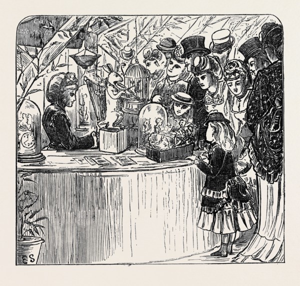 SKETCHES IN THE INTERNATIONAL EXHIBITION: PERFORMING TOYS, 1871