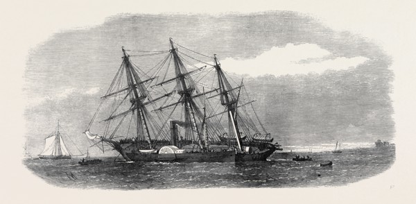 H.M.S. RACER AGROUND ON RYDE SANDS, 1871