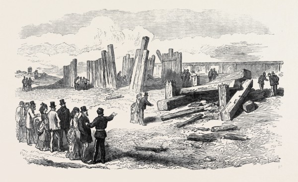 SIEGE OPERATIONS AT CHATHAM: DESTRUCTION OF THE STOCKADE BY GUN-COTTON AND POWDER, 1871