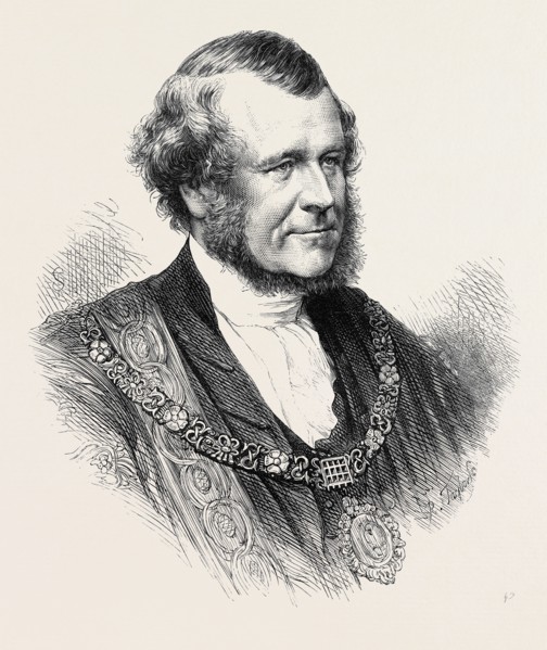 THE RIGHT HON. SILLS JOHN GIBBONS, THE NEW LORD MAYOR OF LONDON, 1871