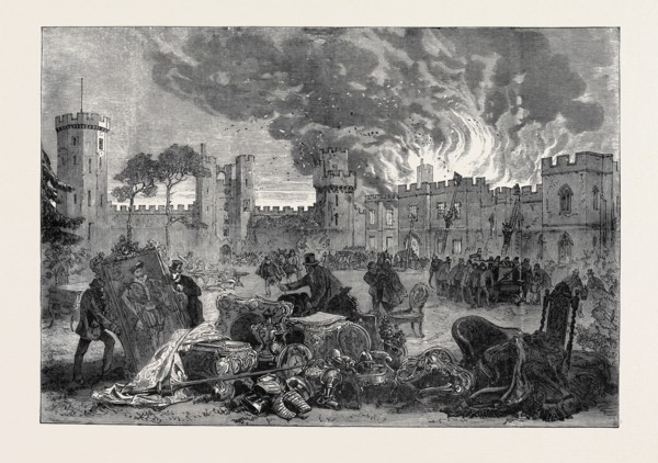 THE FIRE AT WARWICK CASTLE, 1871