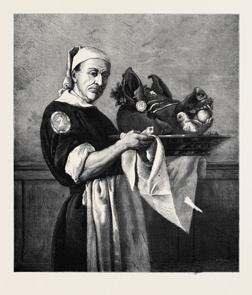 "BRINGING IN THE BOAR'S HEAD," BY H.S. MARK, A.R.A., 1871