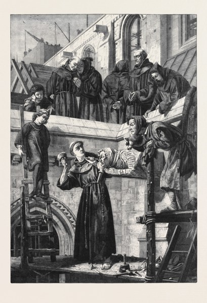 "THE FRANCISCAN SCULPTOR," BY H.S. MARKS, FROM THE EXHIBITION OF THE ROYAL ACADEMY