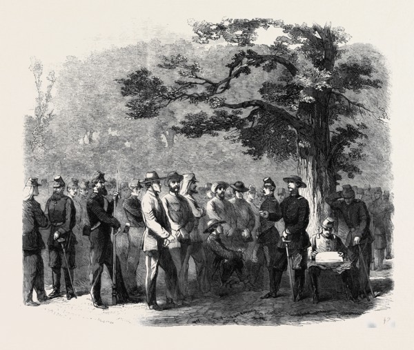 THE CIVIL WAR IN AMERICA: CONFEDERATE PRISONERS CAPTURED BY UNITED STATES' PICKETS BETWEEN FAIRFAX