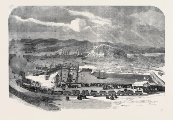 NEW FLOATING DOCKS AT BRITONFERRY, NEAR NEATH GLAMORGANSHIRE