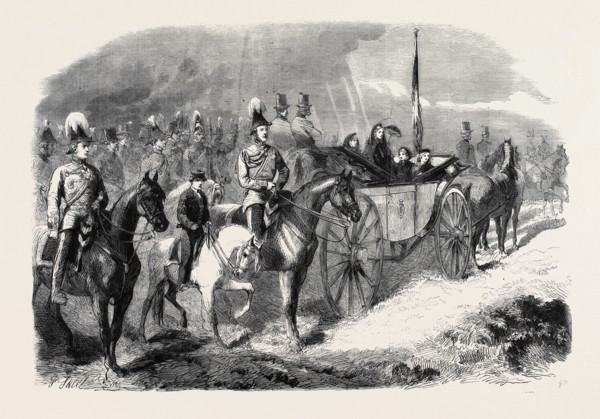 THE QUEEN'S VISIT TO IRELAND: HER MAJESTY REVIEWING THE TROOPS ON THE CURRAGH OF KILDARE
