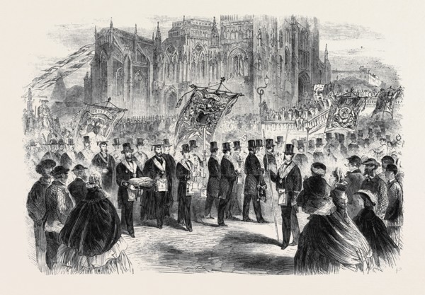 MASONIC DEMONSTRATION AT BRISTOL IN CONNECTION WITH THE RESTORATION OF ST. MARY REDCLIFF CHURCH: