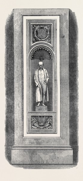 ROYAL HORTICULTURAL SOCIETY'S GARDENS, SOUTH KENSINGTON: STATUE OF JAMES WATT IN THE EASTERN
