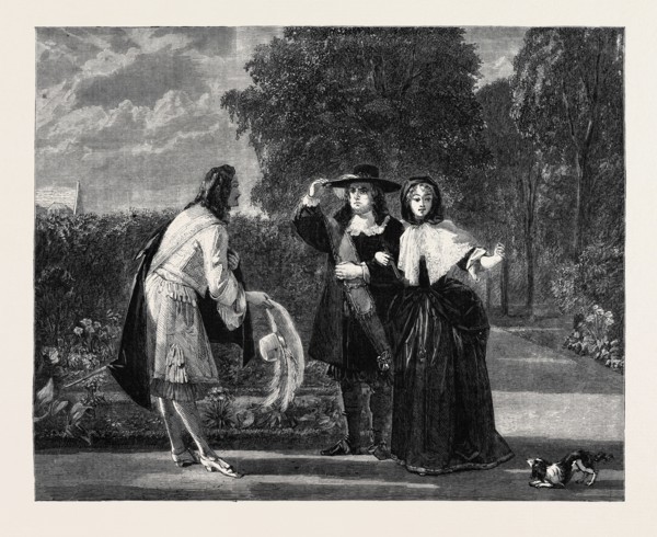 "WHO CAN THIS BE?" BY C.R. LESLIE, R.A., IN THE SHEEPSHANKS COLLECTION, SOUTH KENSINGTON MUSEUM