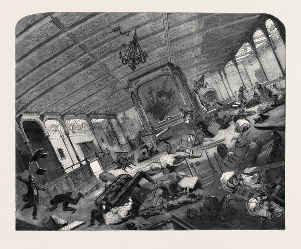 THE DISASTER TO THE GREAT EASTERN: STATE OF HER GRAND SALOON DURING THE GALE