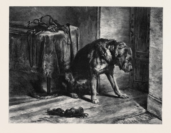 "SUSPENSE," BY SIR E. LANDSEER, R.A., IN THE SOUTH KENSINGTON MUSEUM