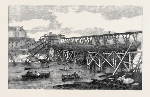 VIEW OF THE RUINS OF LENDAL BRIDGE, YORK, TAKEN IMMEDIATELY AFTER ITS FALL