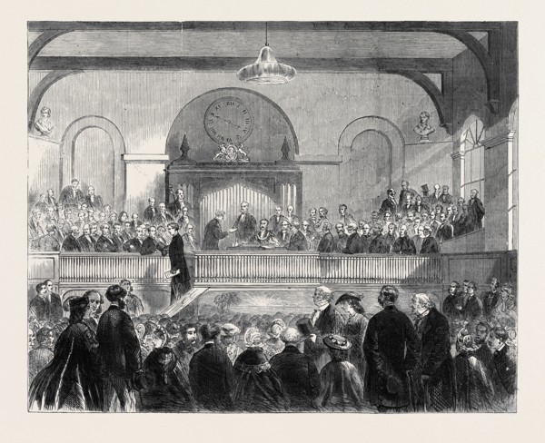 LORD PALMERSTON DISTRIBUTING CERTIFICATES TO THE SUCCESSFUL CANDIDATES IN THE RECENT OXFORD