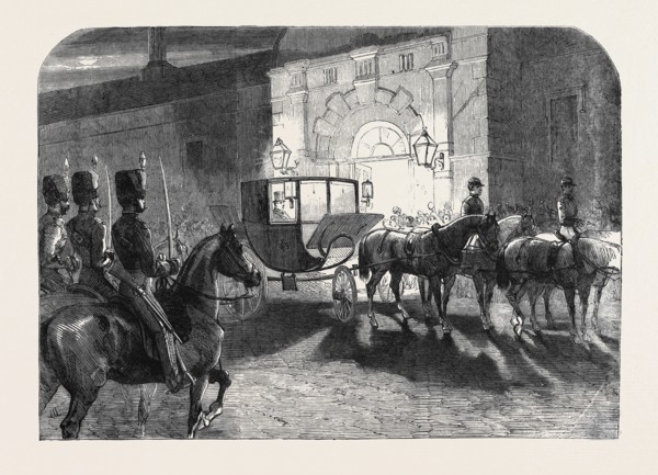THE ARRIVAL OF THE PRINCE OF WALES AT CLUMBER, ON A VISIT TO THE DUKE OF NEWCASTLE