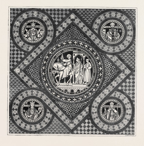 INCISED PAVEMENT IN THE CHOIR OF LICHFIELD CATHEDRAL