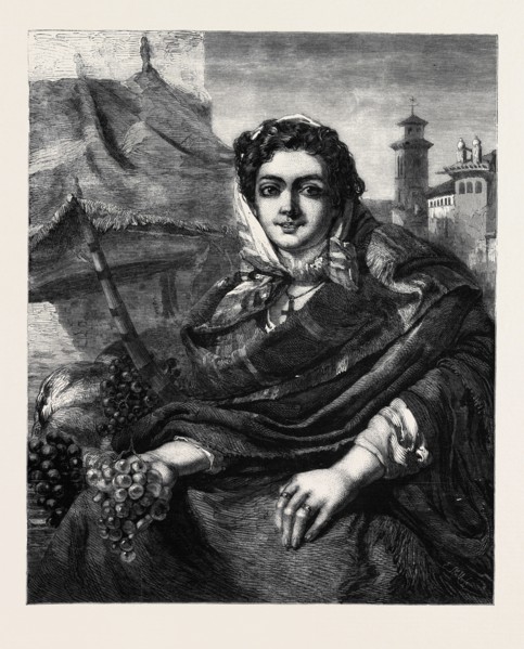 "THE GRAPESELLER, BY J. PHILLIP, R.A., IN MR. FLATOU'S COLLECTION