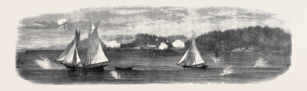 THE CIVIL WAR IN AMERICA: THE CONFEDERATE BATTERIES ON THE LOWER POTOMAC, VIRGINIA SHORE, OPPOSITE