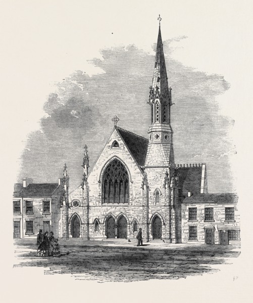 CONGREGATIONAL BICENTENARY MEMORIAL CHURCH IN COURSE OF ERECTION AT DARLINGTON