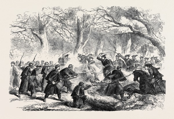 THE CIVIL WAR IN AMERICA: SKIRMISH NEAR FALL'S CHURCH, VIRGINIA, DECEMBER 21, 1861