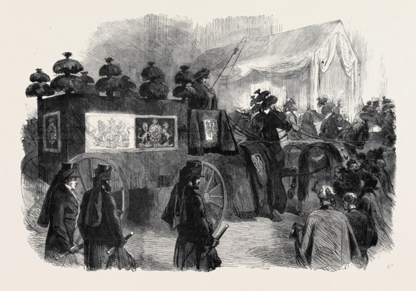 THE FUNERAL OF HIS LATE ROYAL HIGHNESS THE PRINCE CONSORT: THE HEARSE APPROACHING ST. GEORGE'S