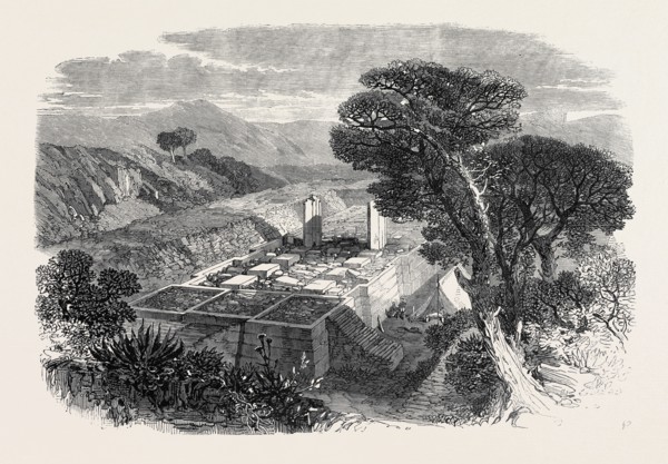 THE EXPEDITION TO ABYSSINIA: RUINS OF AN ANCIENT GREEK CHURCH AT AGOOLA, 1868