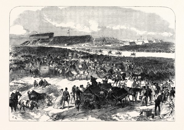 VISIT OF THE PRINCE AND PRINCESS OF WALES TO IRELAND: GENERAL VIEW OF PUNCHESTOWN RACES, 1868