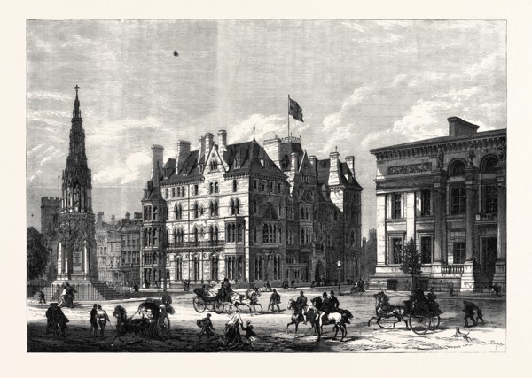 THE MARTYRS' MEMORIAL, TAYLOR INSTITUTION, AND RANDOLPH HOTEL, OXFORD, 1868