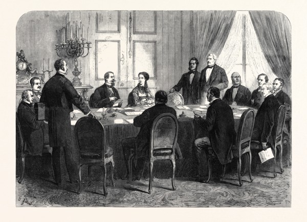 COUNCIL OF MINISTERS AT THE TUILERIES, PARIS, FRANCE, 1868