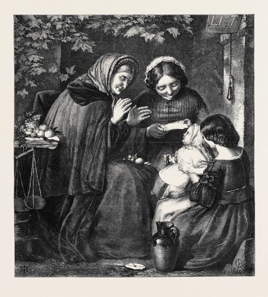 "OH, BLESS ITS LITTLE HEART!" BY ROBERT COLLINSON, IN THE EXHIBITION OF THE MANCHESTER ACADEMY OF
