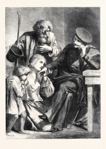 RUSSIAN NOBLE AND SERFS FROM A DRAWING BY YVON