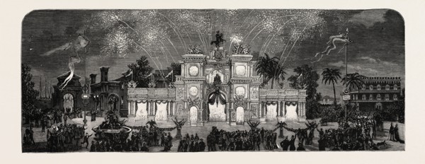 ITALY: THE PYROTECHNIC DISPLAY AT THE FETE OF ST. ROSALIE, AT PALERMO