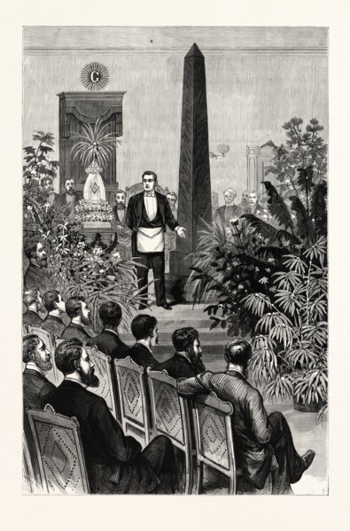 NEW YORK: RECEPTION OF LT.-COM. GORRINGE, U.S.N., BY ANGLO-SAXON LODGE, No. 137, F. AND A. M.,