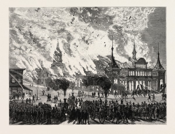 NEW YORK: DESTRUCTION BY FIRE OF THE MANHATTAN MARKET BUILDING, ON SEPTEMBER 8TH