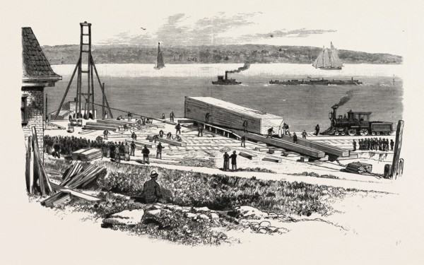 NEW YORK: THE REMOVAL OF THE OBELISK FROM THE FOOT OF NINETY-SIXTH STREET TO THE SITE IN CENTRAL
