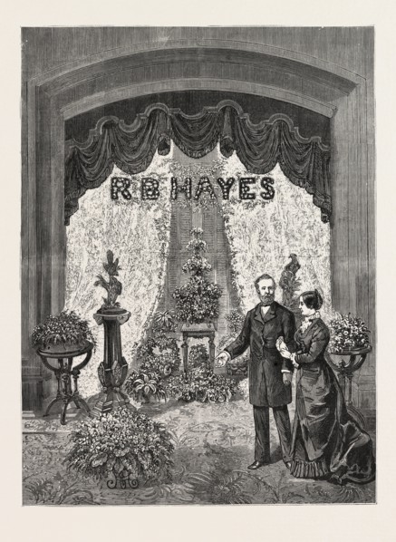 CALIFORNIA: VISIT OF PRESIDENT HAYES AND PARTY TO SAN FRANCISCO, THE FLORAL DECORATIONS OF THE