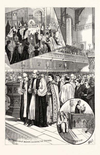 NEW YORK: OPENING SERVICES OF THE PROTESTANT EPISCOPAL TRIENNIAL CONVENTION IN ST. GEORGE'S CHURCH
