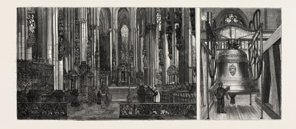 THE COMPLETION OF THE COLOGNE CATHEDRAL, GERMANY. KÃñLNER DOM. THE CHOIR AND HIGH ALTAR AND THE