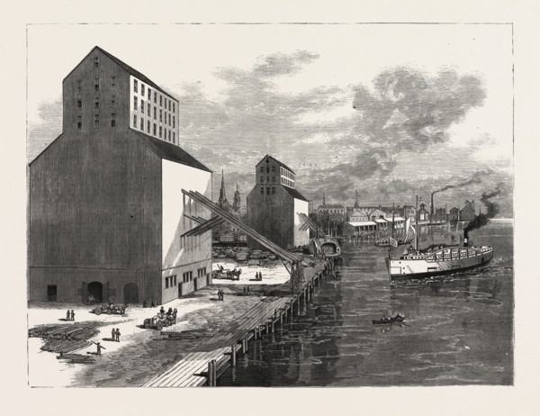 MICHIGAN: THE NEW VANDERBILT GRAIN ELEVATOR AT DETROIT
