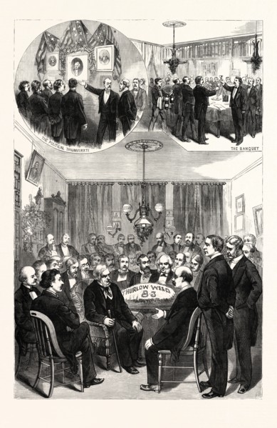 NEW YORK: RECEPTION GIVEN BY THE PRESS CLUB TO THURLOW WEED, ON HIS EIGHTY-THIRD BIRTHDAY