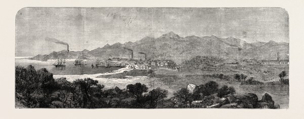 GREECE: GENERAL VIEW OF THE TOWN AND FORT OF LAURRIUM, IN THE SILVER MINING REGION
